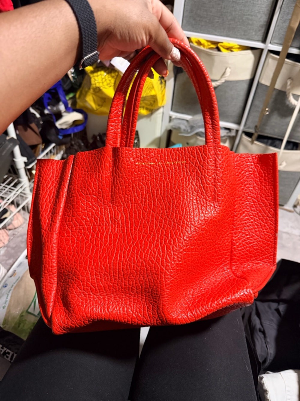 Classic Red Textured Tote - Sleek Everyday Carry